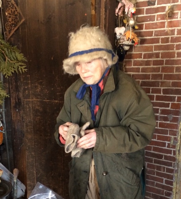 Joann Grohman getting ready for milking